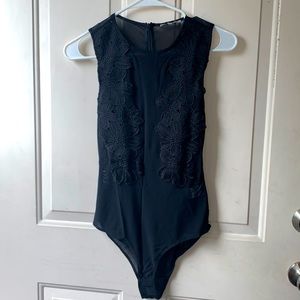 NWOT! Mesh bodysuit with floral design